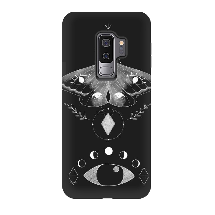 Galaxy S9 plus StrongFit Metaphys Moth by Melissa Lee