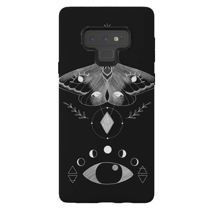 Galaxy Note 9 StrongFit Metaphys Moth by Melissa Lee
