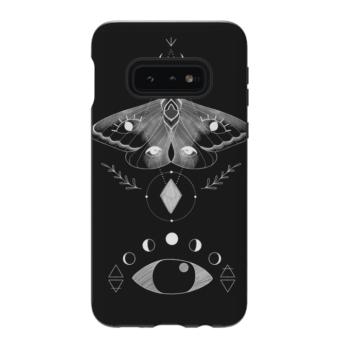 Galaxy S10e StrongFit Metaphys Moth by Melissa Lee