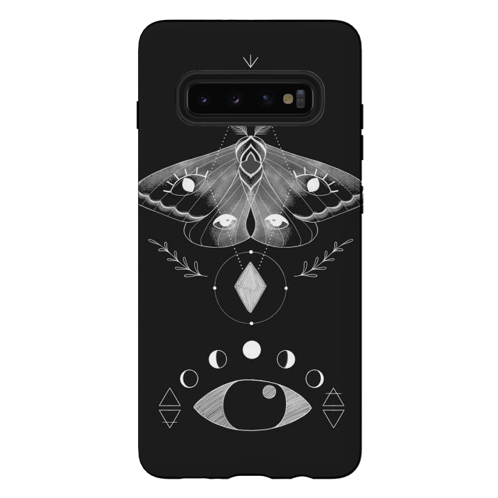 Galaxy S10 plus StrongFit Metaphys Moth by Melissa Lee