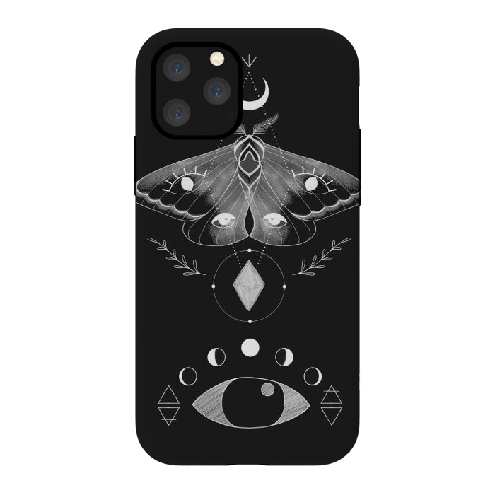 iPhone 11 Pro StrongFit Metaphys Moth by Melissa Lee