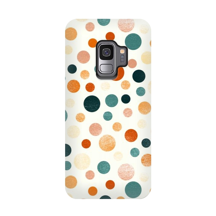 Galaxy S9 StrongFit Whimsical Polka Dots by Tigatiga
