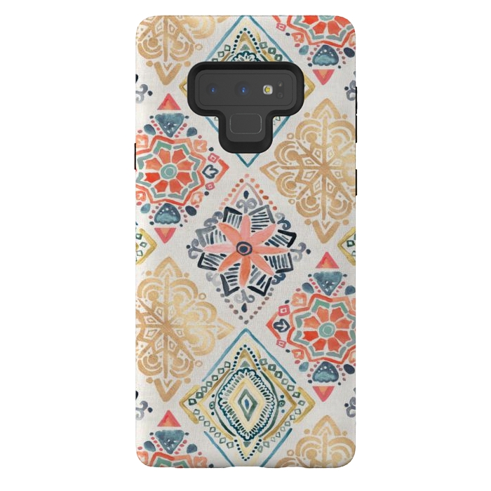 Galaxy Note 9 StrongFit Gilded Pysanky Diamonds by Tangerine-Tane