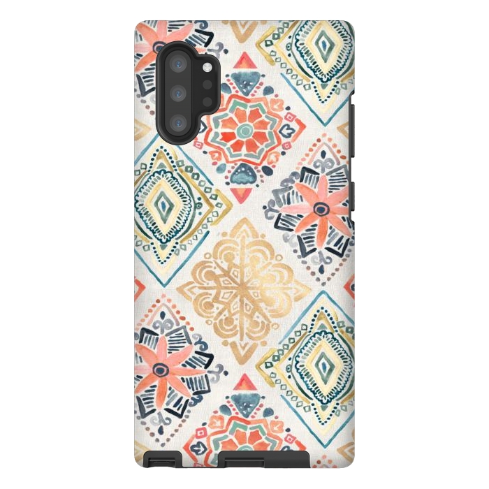Galaxy Note 10 plus StrongFit Gilded Pysanky Diamonds by Tangerine-Tane