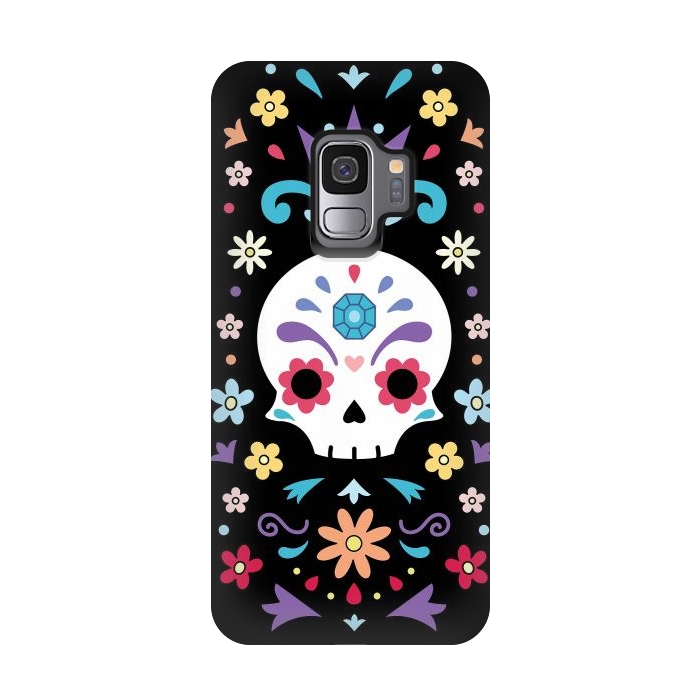 Galaxy S9 StrongFit Cute day of the dead by Laura Nagel