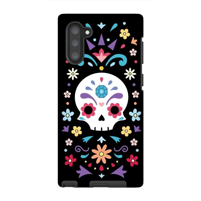 Galaxy Note 10 StrongFit Cute day of the dead by Laura Nagel