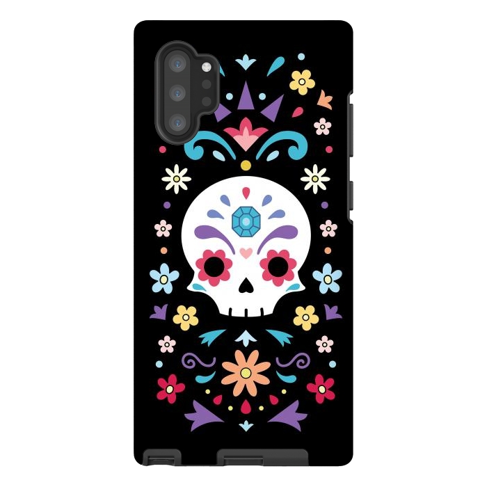 Galaxy Note 10 plus StrongFit Cute day of the dead by Laura Nagel