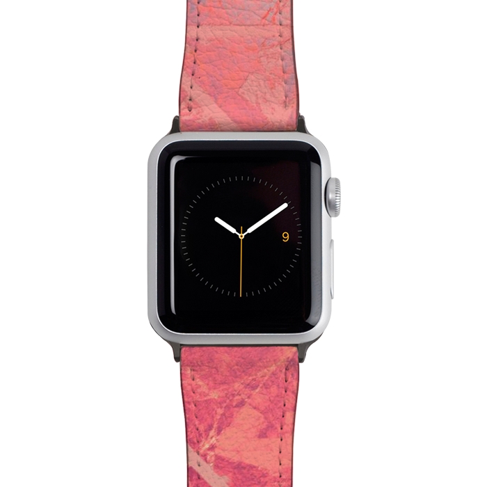 Watch 42mm / 44mm Strap PU leather Pink Marble Texture G281 by Medusa GraphicArt