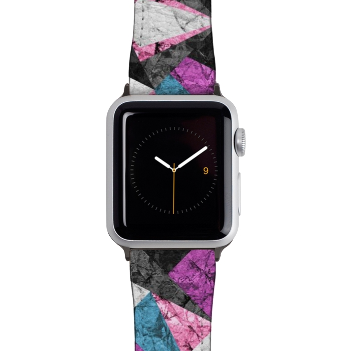 Watch 42mm / 44mm Strap PU leather Marble Geometric Background G438 by Medusa GraphicArt