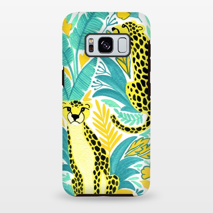 Galaxy S8 plus StrongFit Leopards. Gouache by Julia Badeeva
