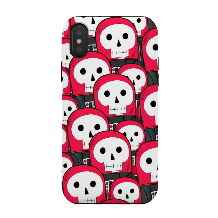 iPhone Xs / X StrongFit The skeleton astronauts by Steve Wade (Swade)
