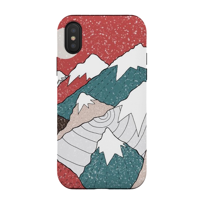 iPhone Xs / X StrongFit The winter snow peaks by Steve Wade (Swade)