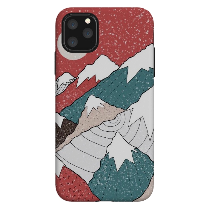 iPhone 11 Pro Max StrongFit The winter snow peaks by Steve Wade (Swade)