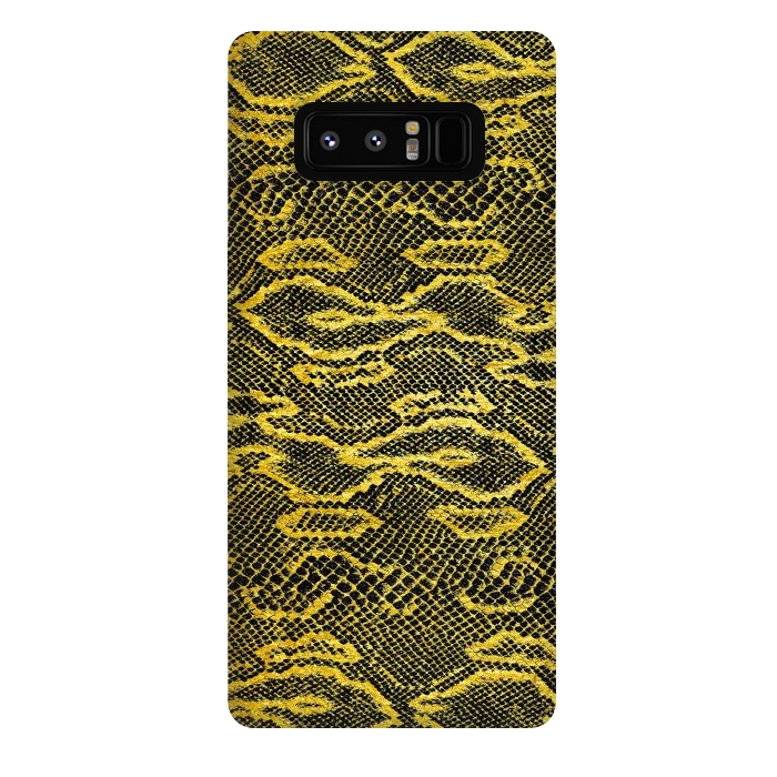 Galaxy Note 8 StrongFit Black and Gold Snake Skin I by Art Design Works