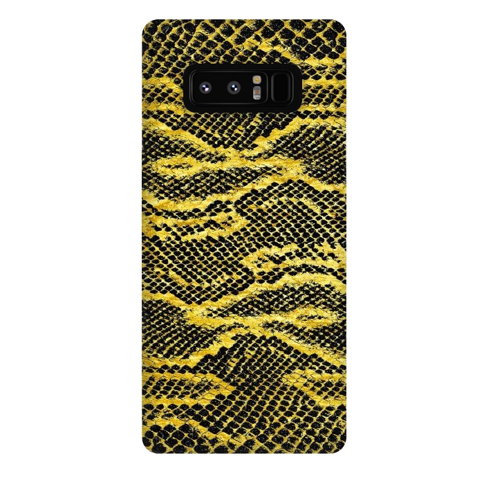 Galaxy Note 8 StrongFit Black and Gold Snake Skin II by Art Design Works
