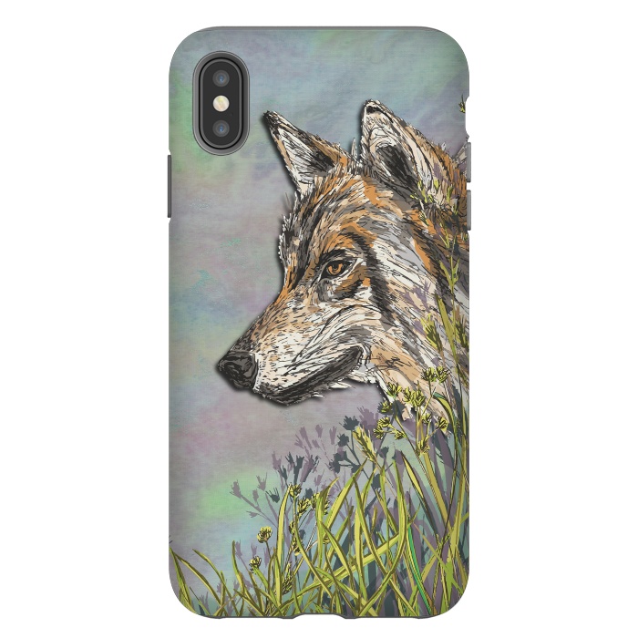 iPhone Xs Max StrongFit Wolf II by Lotti Brown