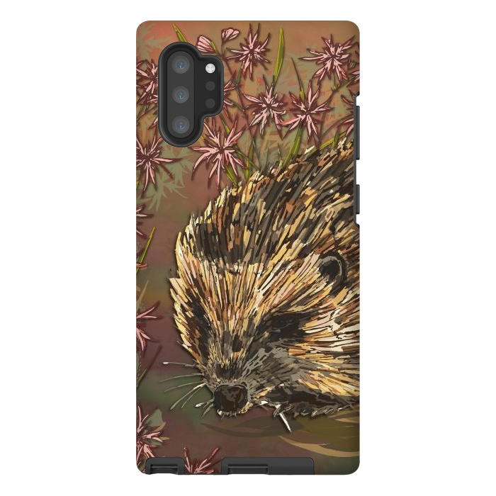 Galaxy Note 10 plus StrongFit Sweet Hedgehog by Lotti Brown