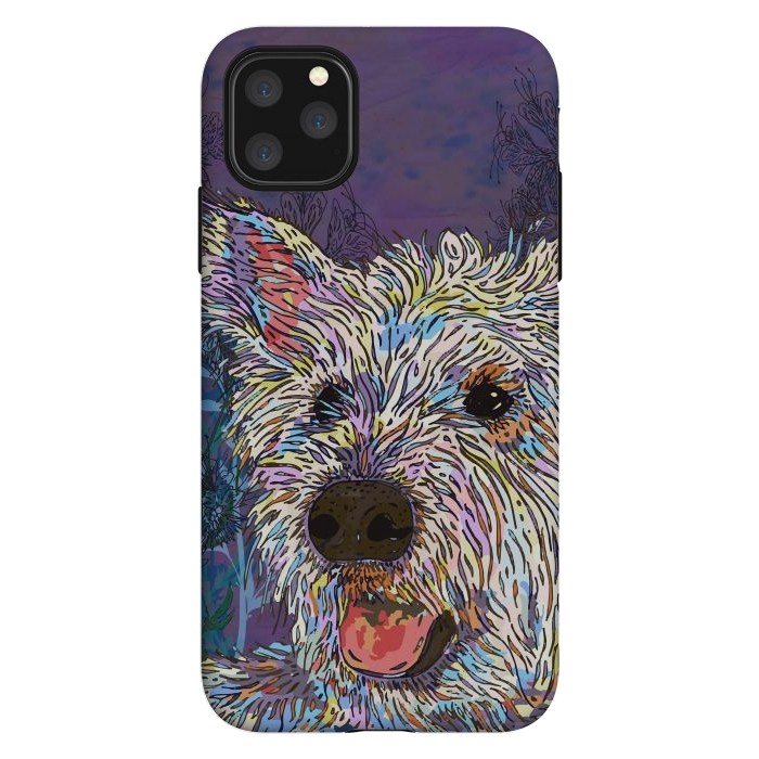 iPhone 11 Pro Max StrongFit West Highland Terrier (Westie) by Lotti Brown