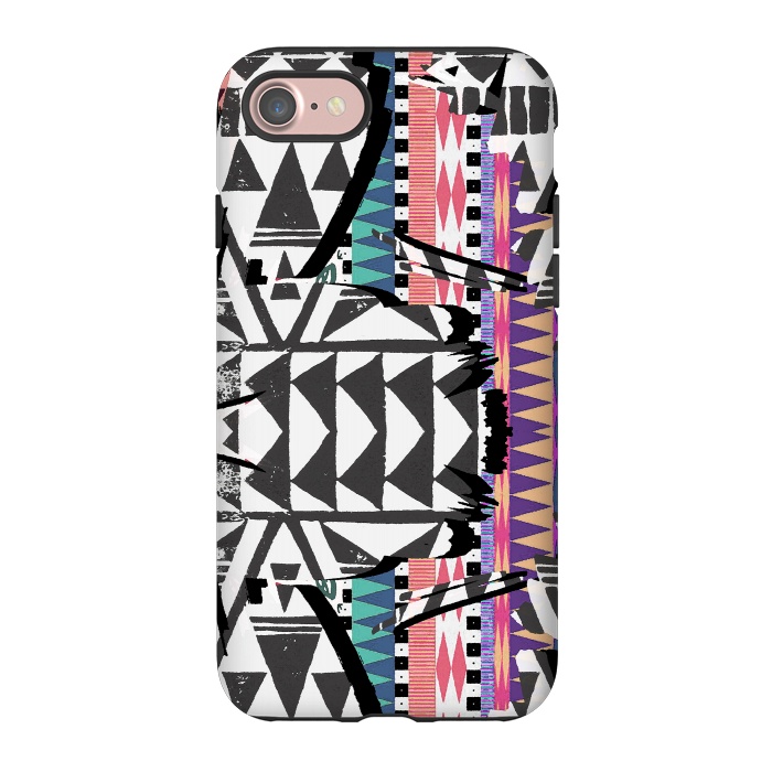 iPhone 7 StrongFit Colourful African inspired ethnic print by Oana 