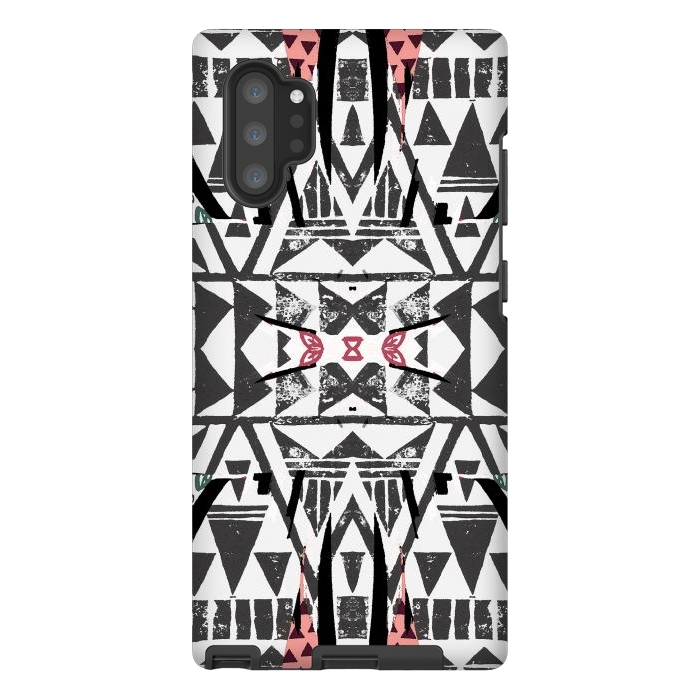 Galaxy Note 10 plus StrongFit Ethnic tribal triangles by Oana 