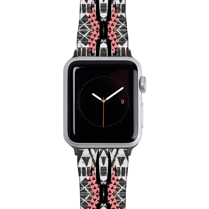 Watch 38mm / 40mm Strap PU leather Ethnic tribal triangles by Oana 