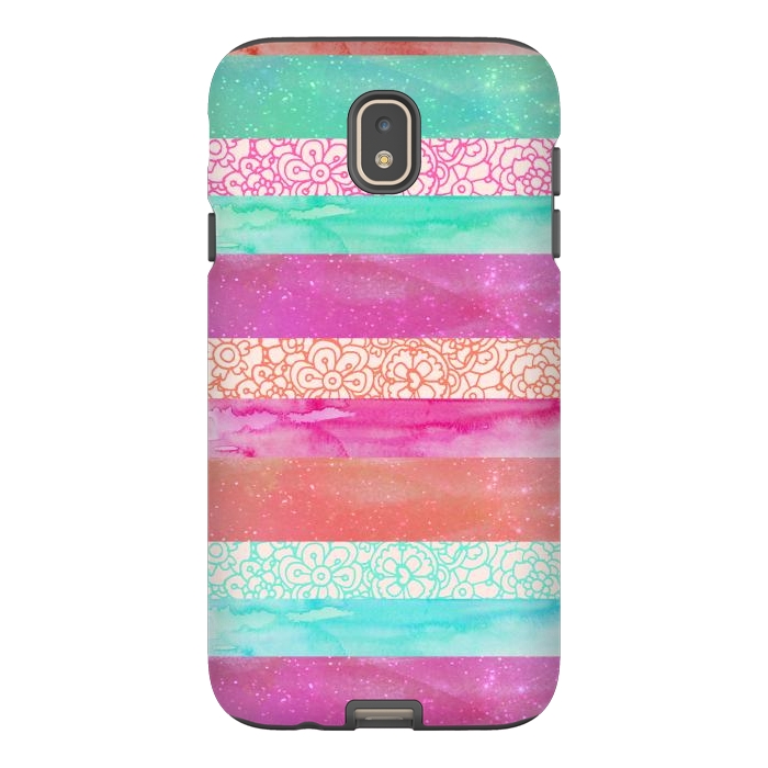 Galaxy J7 StrongFit Tropical Stripes by Tangerine-Tane