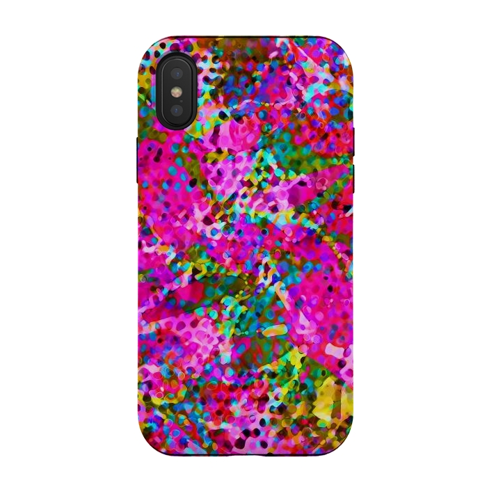 iPhone Xs / X StrongFit Floral Abstract Stained Glass G548 by Medusa GraphicArt