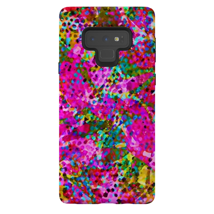 Galaxy Note 9 StrongFit Floral Abstract Stained Glass G548 by Medusa GraphicArt