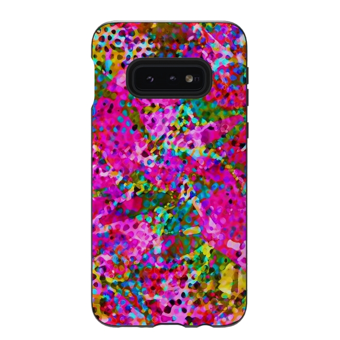 Galaxy S10e StrongFit Floral Abstract Stained Glass G548 by Medusa GraphicArt