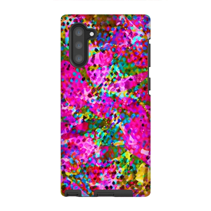 Galaxy Note 10 StrongFit Floral Abstract Stained Glass G548 by Medusa GraphicArt
