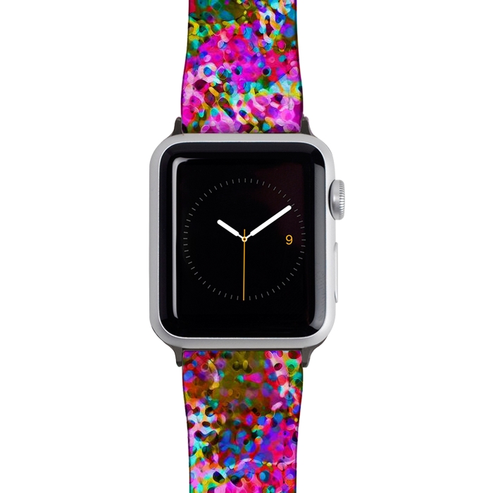 Watch 38mm / 40mm Strap PU leather Floral Abstract Stained Glass G548 by Medusa GraphicArt