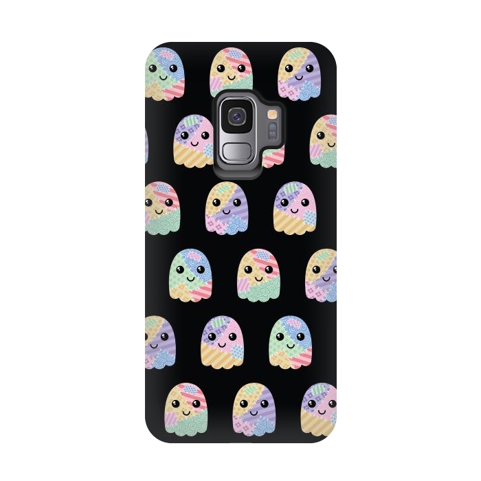 Galaxy S9 StrongFit Patchwork ghost pattern by Laura Nagel