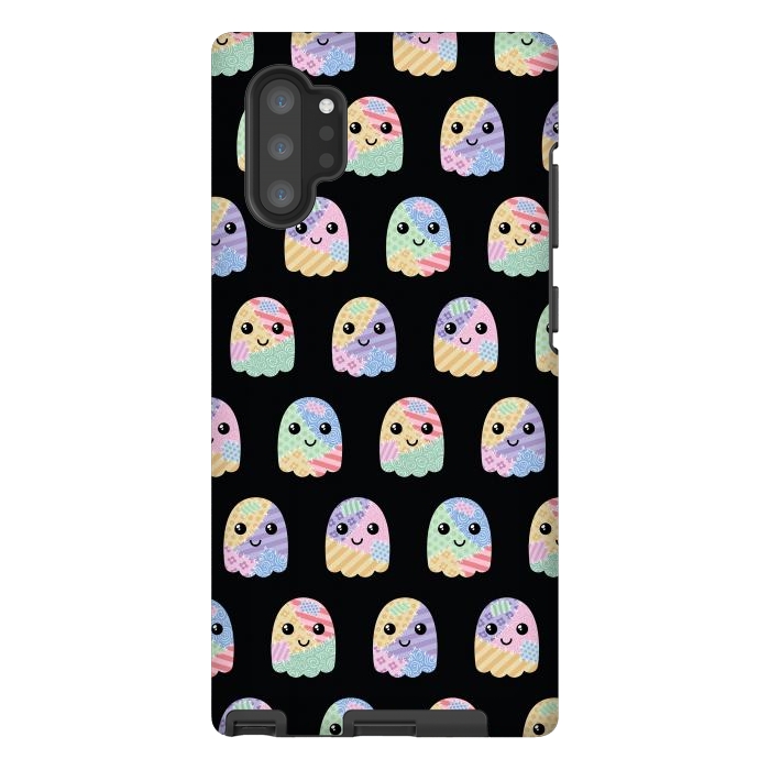 Galaxy Note 10 plus StrongFit Patchwork ghost pattern by Laura Nagel