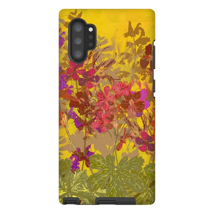 Galaxy Note 10 plus StrongFit A Day in the Sun - Geraniums by Lotti Brown