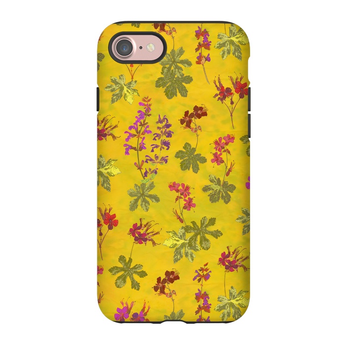 iPhone 7 StrongFit Cottage Garden Floral Yellow by Lotti Brown