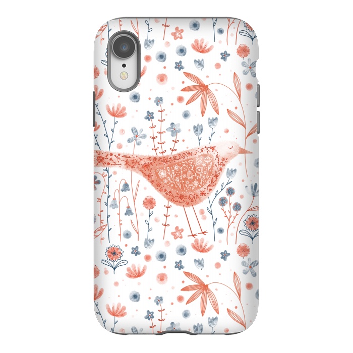 iPhone Xr StrongFit Apricot Bird by Nic Squirrell