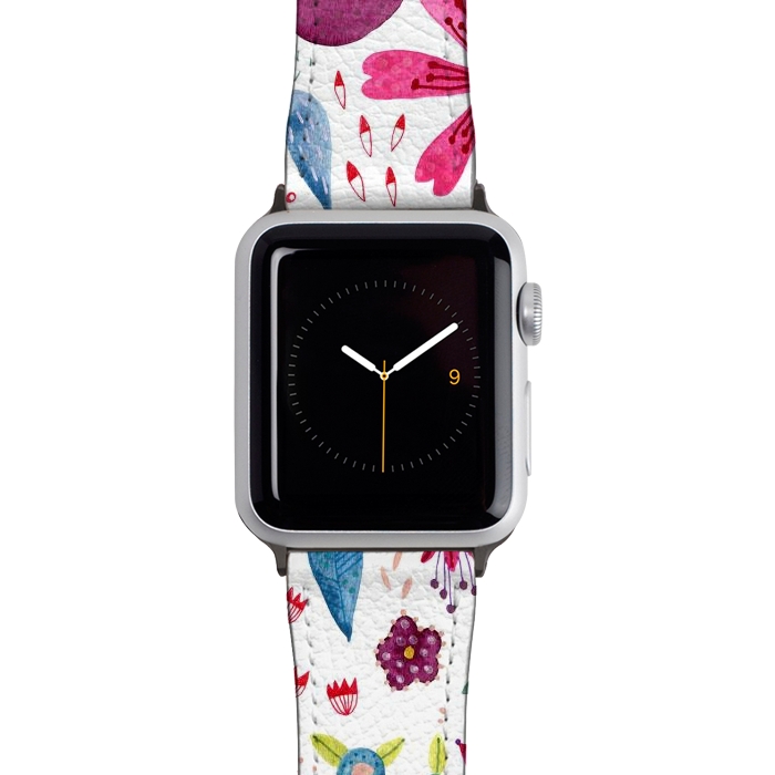 Watch 38mm / 40mm Strap PU leather Autumn Hedgerow by Nic Squirrell