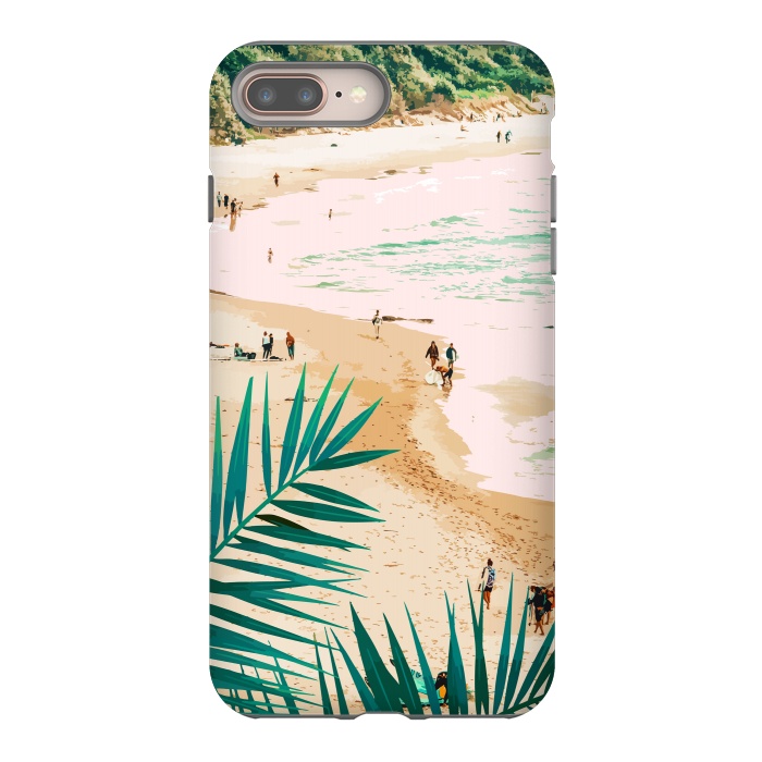 iPhone 7 plus StrongFit Beach Weekend | Pastel Ocean Sea Tropical Travel | Scenic Sand Palm People Boho Vacation by Uma Prabhakar Gokhale