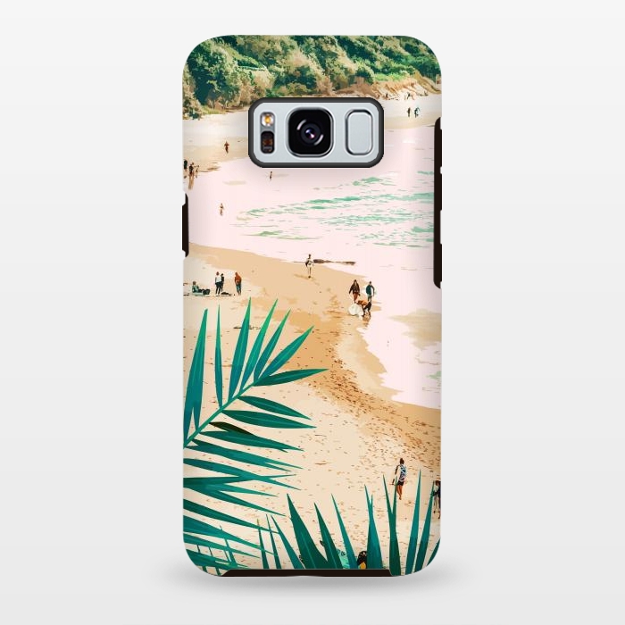 Galaxy S8 plus StrongFit Beach Weekend | Pastel Ocean Sea Tropical Travel | Scenic Sand Palm People Boho Vacation by Uma Prabhakar Gokhale