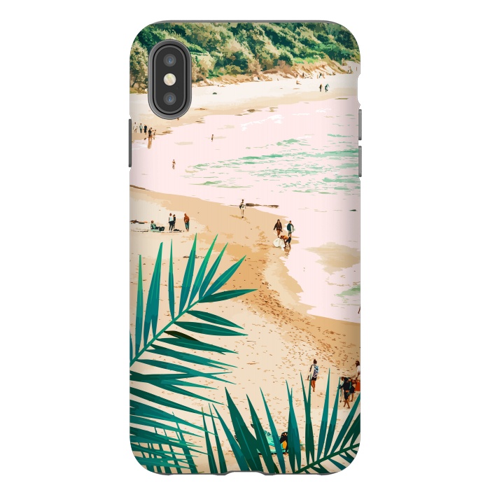 iPhone Xs Max StrongFit Beach Weekend | Pastel Ocean Sea Tropical Travel | Scenic Sand Palm People Boho Vacation by Uma Prabhakar Gokhale
