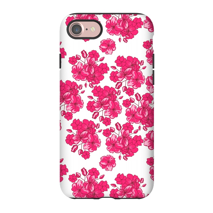 iPhone 7 StrongFit pink floral print 2 by MALLIKA