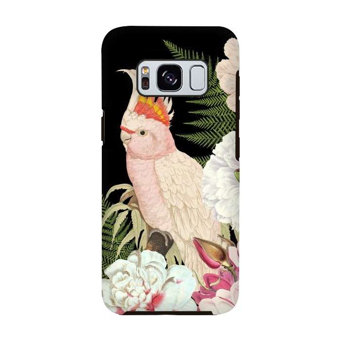 Galaxy S8 StrongFit Vintage Cockatoo in Flower Jungle by  Utart