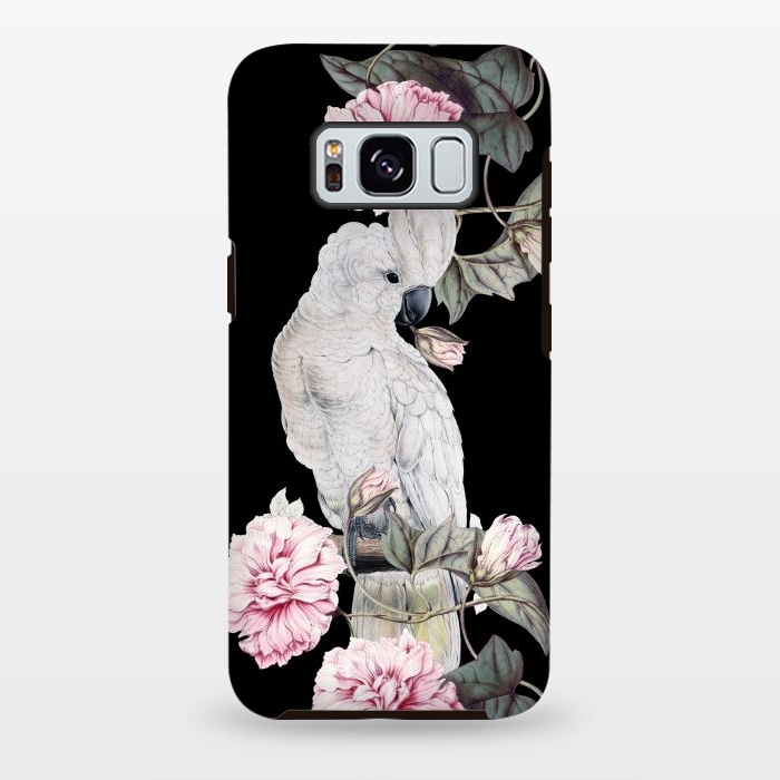 Galaxy S8 plus StrongFit Nostalgic White Cockatoo With Pink Flowers by  Utart