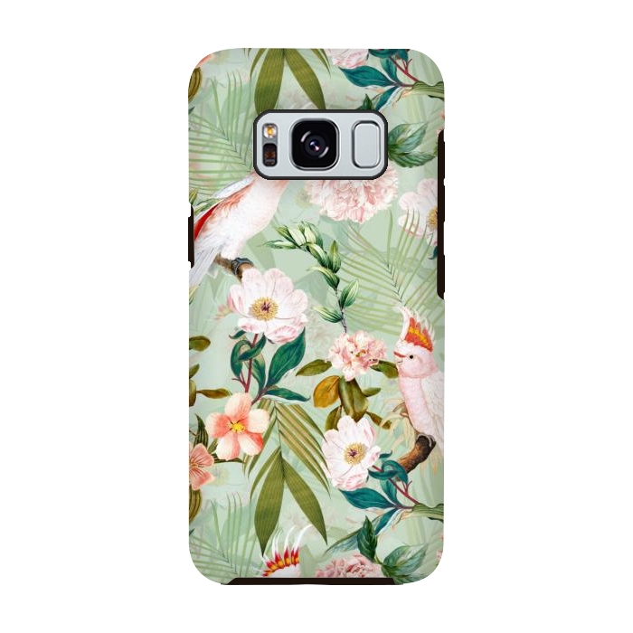 Galaxy S8 StrongFit Vintage Cockatoos Flowers Jungle by  Utart