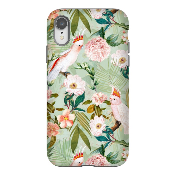 iPhone Xr StrongFit Vintage Cockatoos Flowers Jungle by  Utart