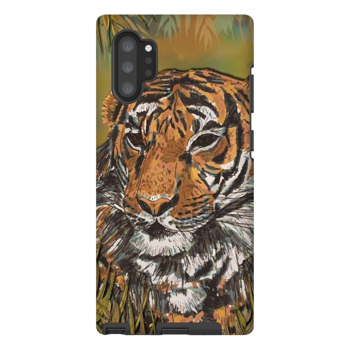Galaxy Note 10 plus StrongFit Tiger by Lotti Brown
