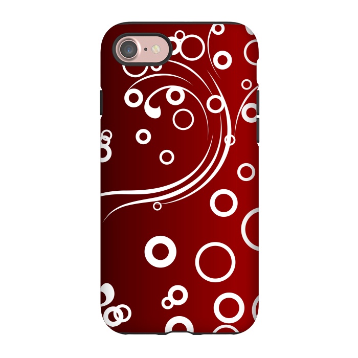 iPhone 7 StrongFit White Abstracts on Red by Texnotropio