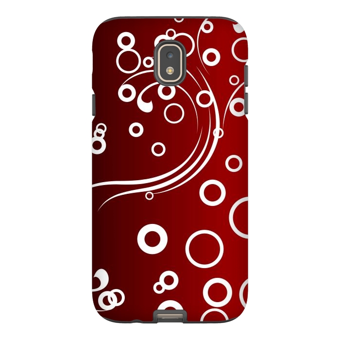 Galaxy J7 StrongFit White Abstracts on Red by Texnotropio