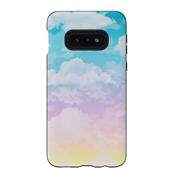 Galaxy S10e StrongFit Pastel Clouds by Julie Erin Designs