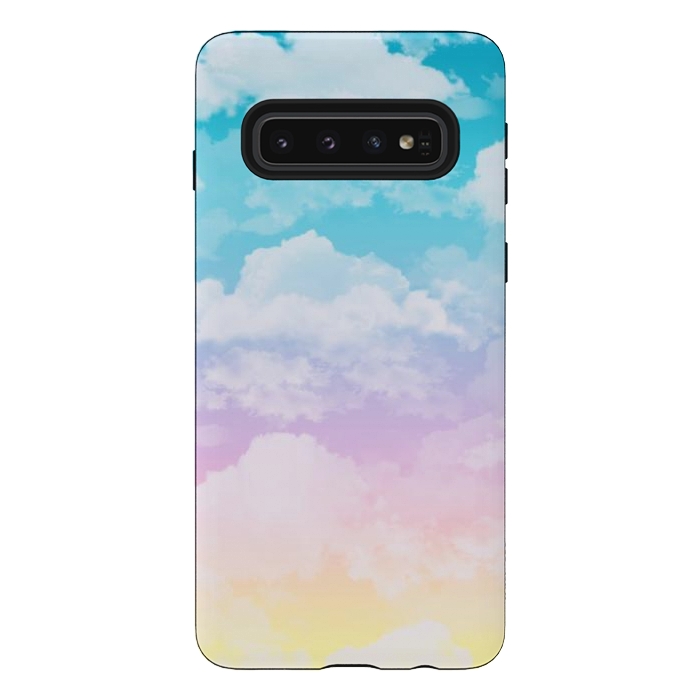 Galaxy S10 StrongFit Pastel Clouds by Julie Erin Designs